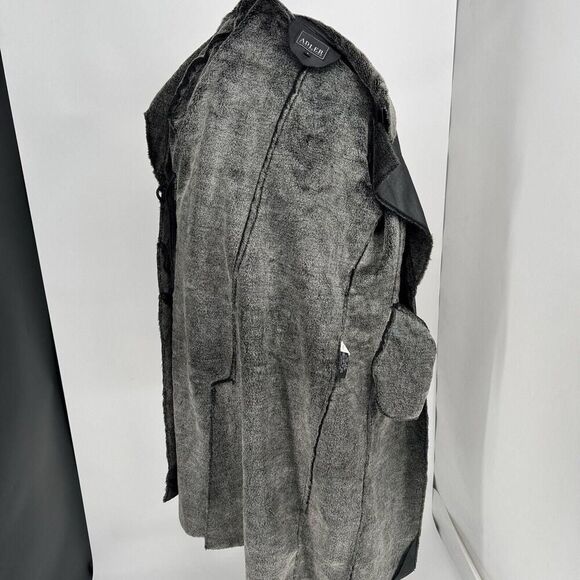 Adler Collection Women’s Faux Leather Fur Sherpa Long Coat Size 8 Or M Trench - Picture 9 of 9